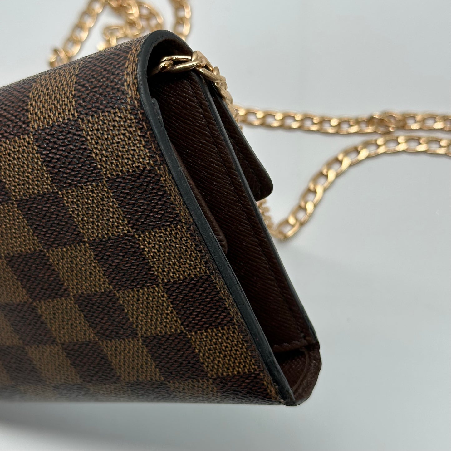 Authentic Louis Vuitton 2005 Damier Ebene Alexandra Trifold Compact Wallet