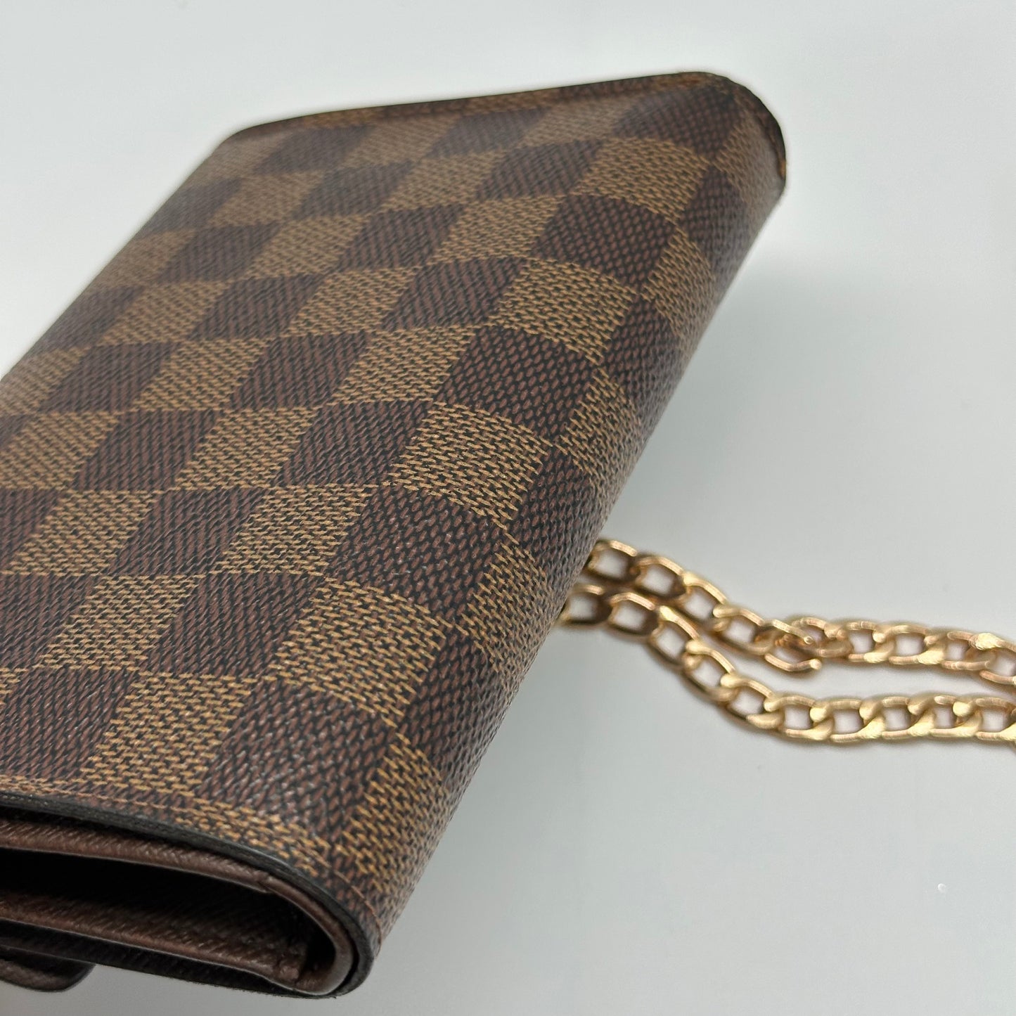 Authentic Louis Vuitton 2005 Damier Ebene Alexandra Trifold Compact Wallet