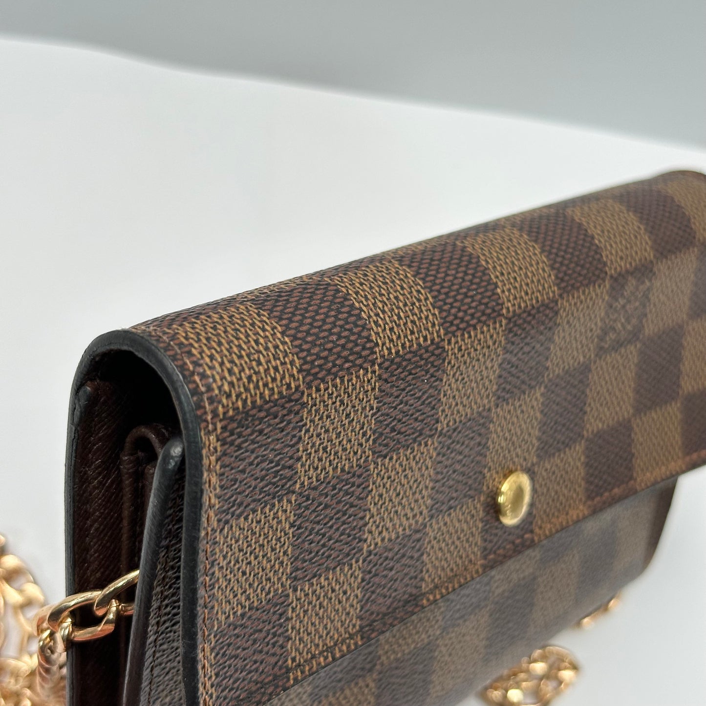 Authentic Louis Vuitton 2005 Damier Ebene Alexandra Trifold Compact Wallet