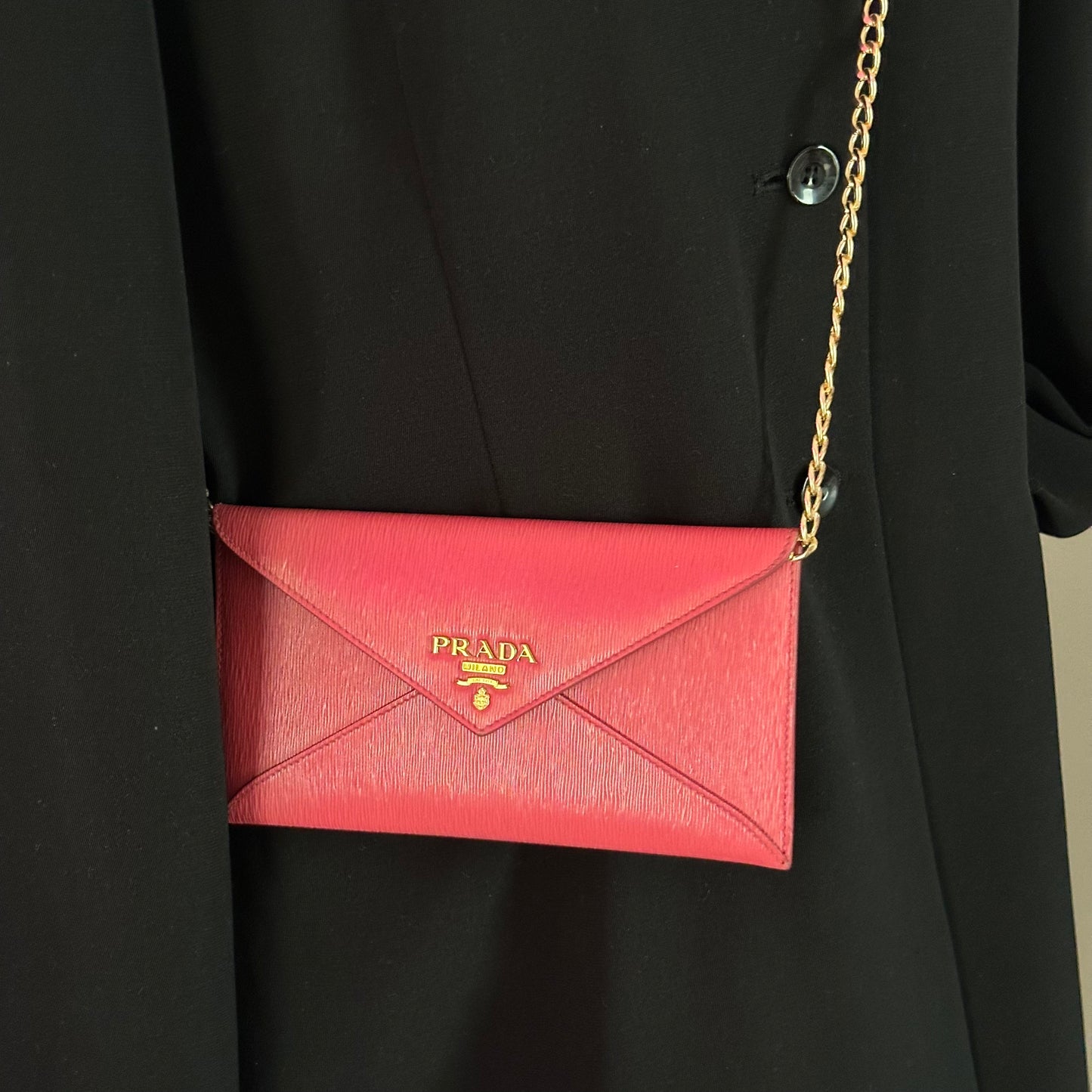 Authentic PRADA Fuchsia Envelope Wallet