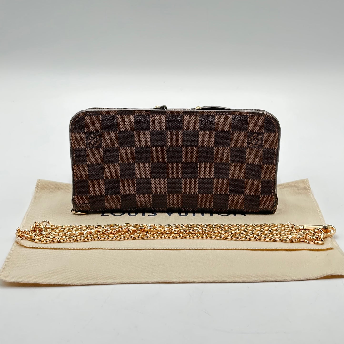 Authentic Louis Vuitton 2009 Damier Ebene Insolite Wallet Crossbody