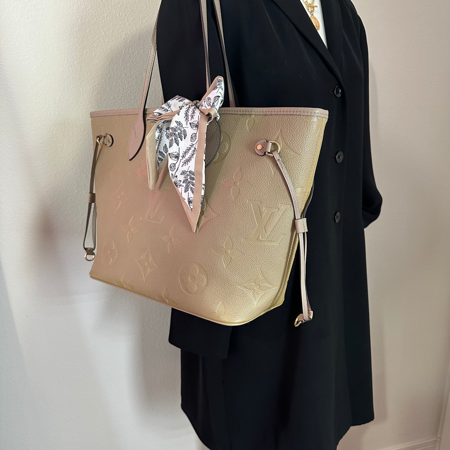 Authentic Louis Vuitton Turtle Dove Empreinte Neverfull MM