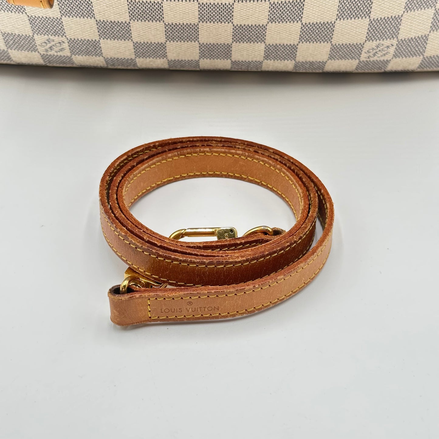 2011 Authentic louis Vuitton Damier Azur Evora MM Handbag Crossbody