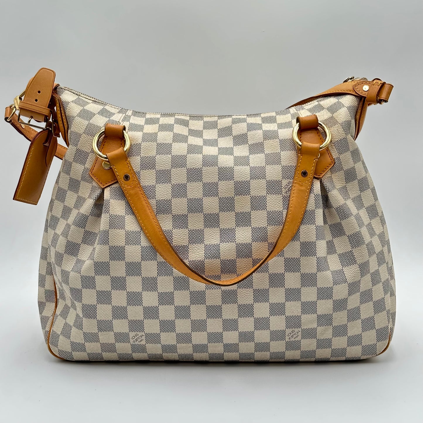 2011 Authentic louis Vuitton Damier Azur Evora MM Handbag Crossbody