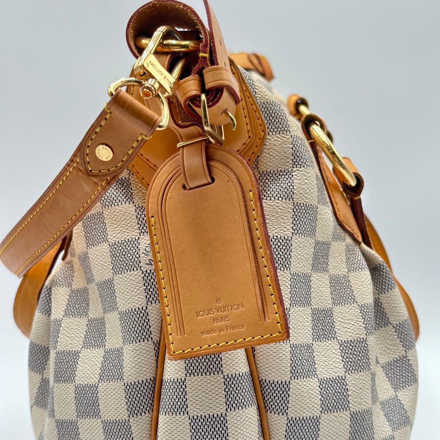 2011 Authentic louis Vuitton Damier Azur Evora MM Handbag Crossbody