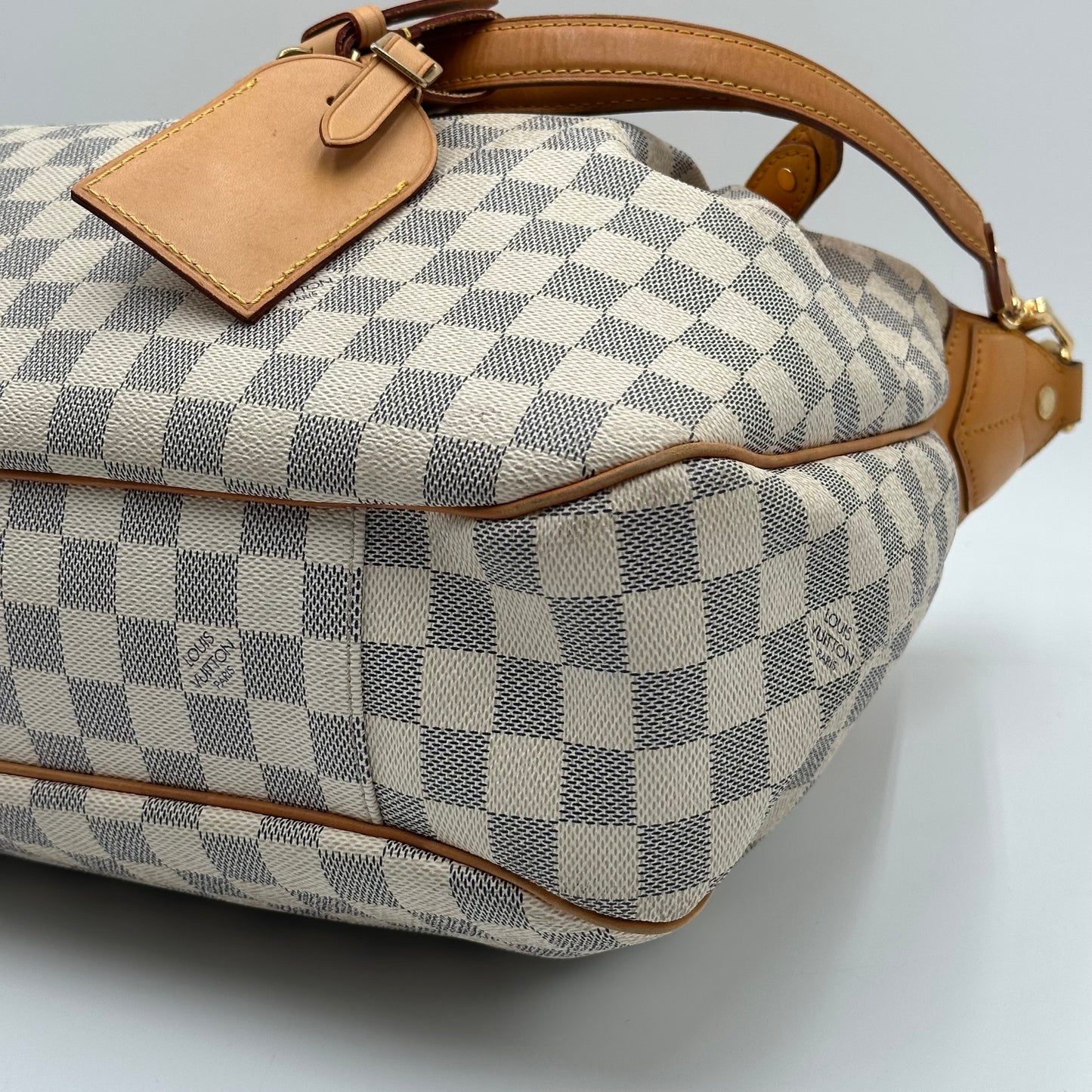 2011 Authentic louis Vuitton Damier Azur Evora MM Handbag Crossbody