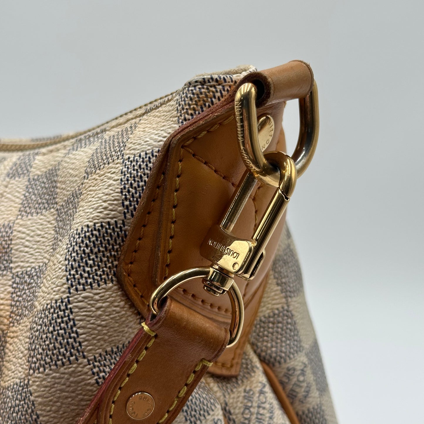 2011 Authentic louis Vuitton Damier Azur Evora MM Handbag Crossbody