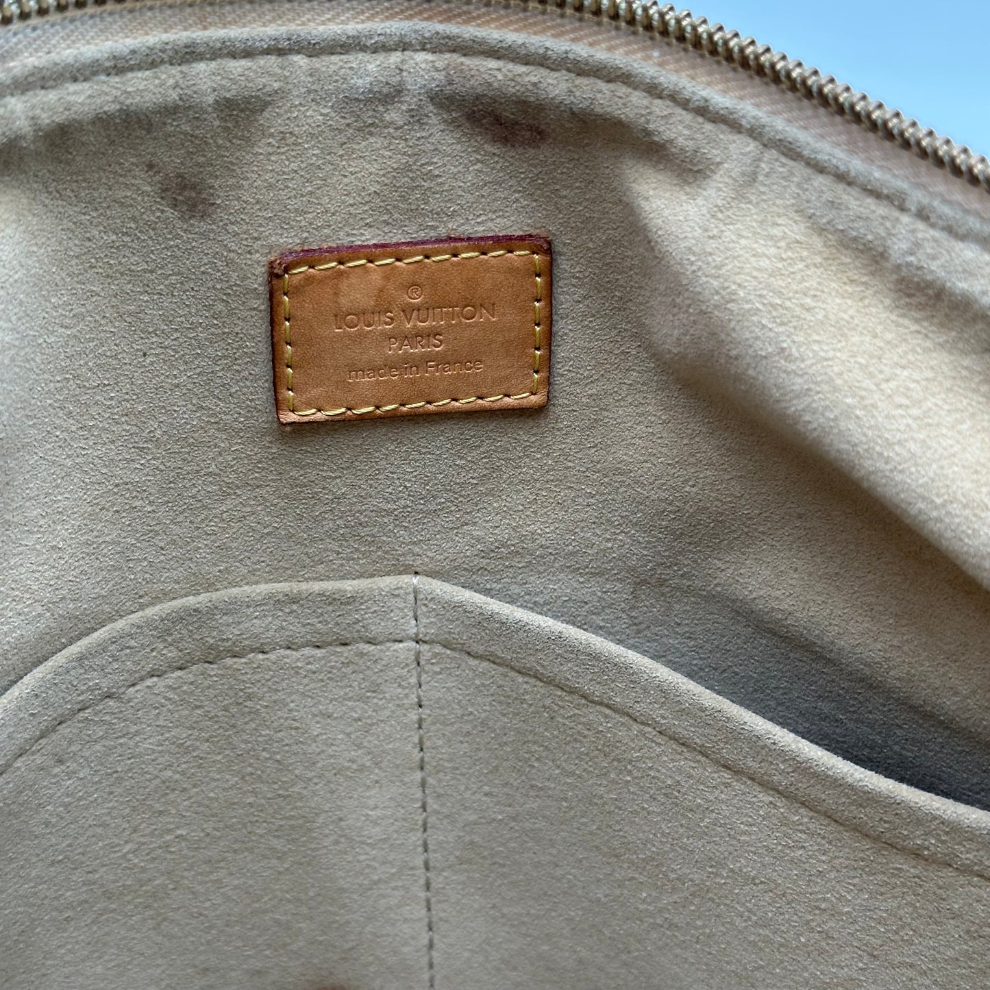 2011 Authentic louis Vuitton Damier Azur Evora MM Handbag Crossbody