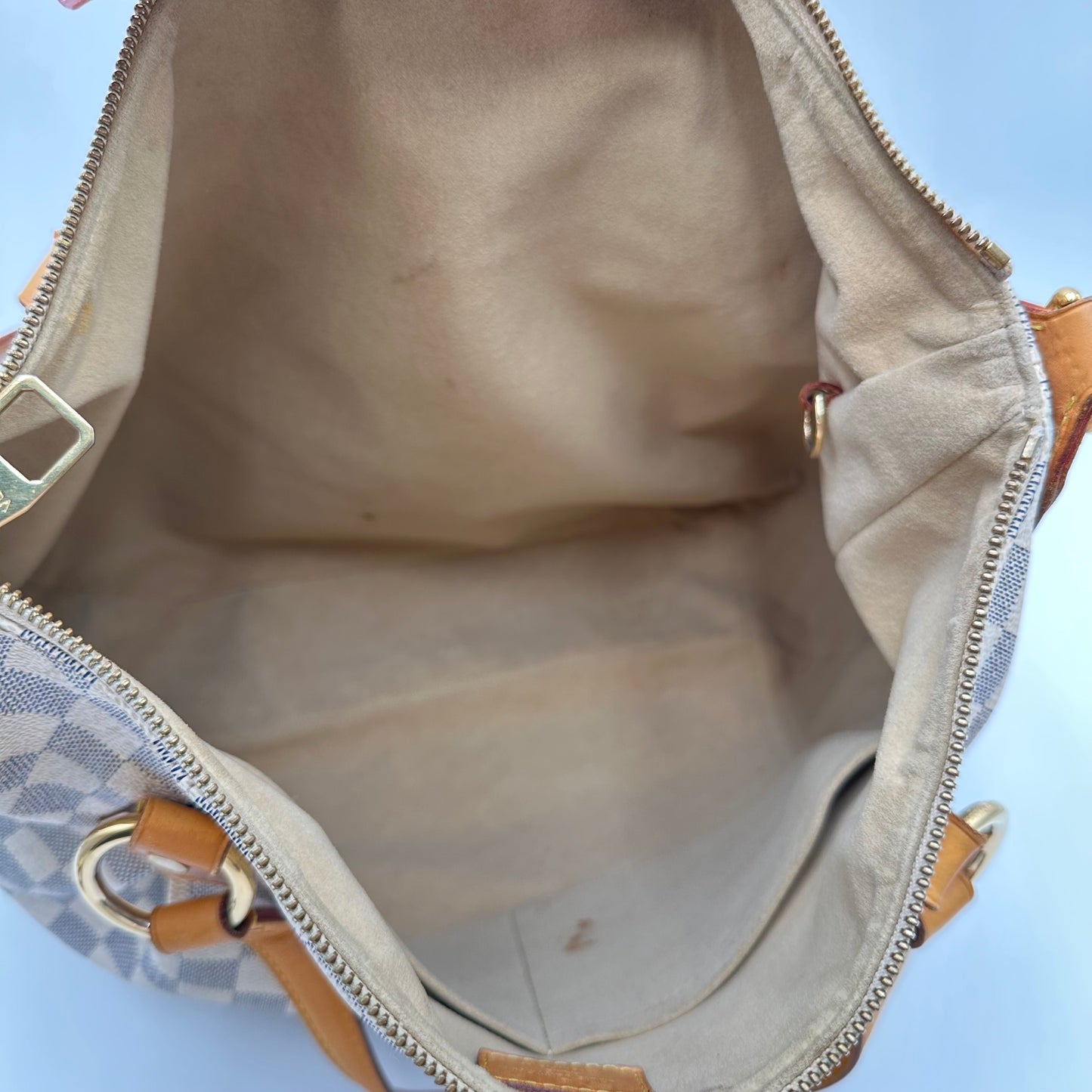 2011 Authentic louis Vuitton Damier Azur Evora MM Handbag Crossbody