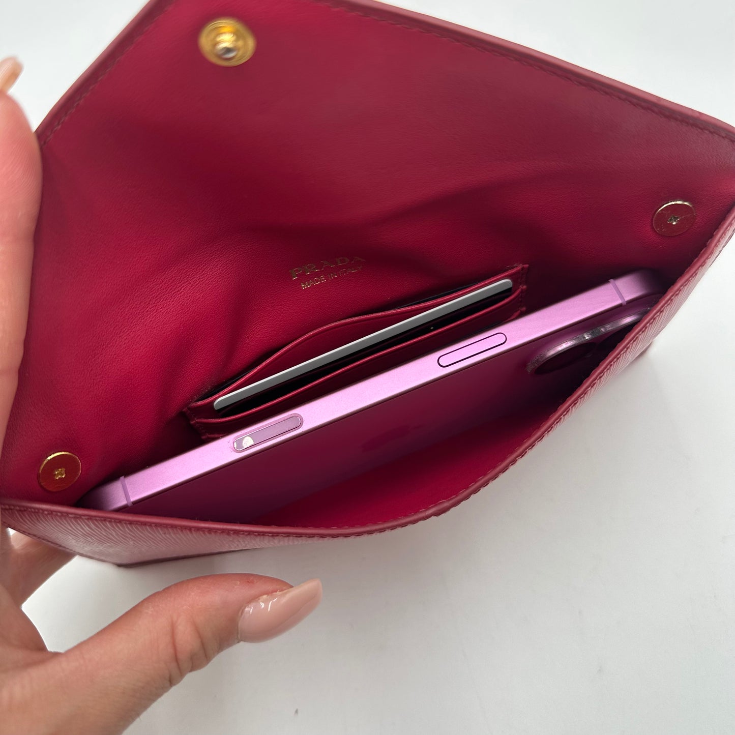 Authentic PRADA Fuchsia Envelope Wallet