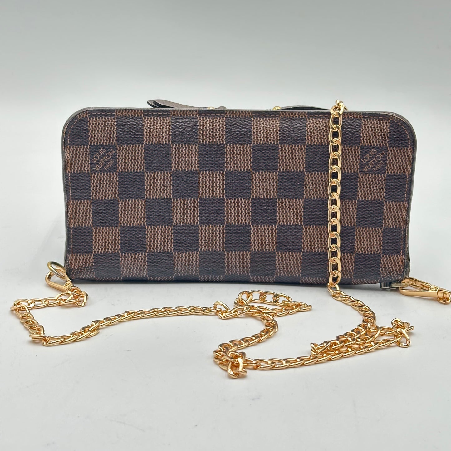 Authentic Louis Vuitton 2009 Damier Ebene Insolite Wallet Crossbody