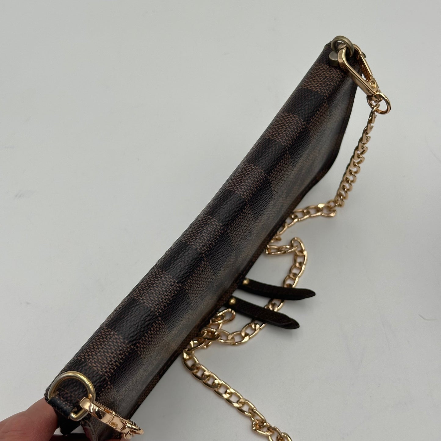 Authentic Louis Vuitton 2009 Damier Ebene Insolite Wallet Crossbody