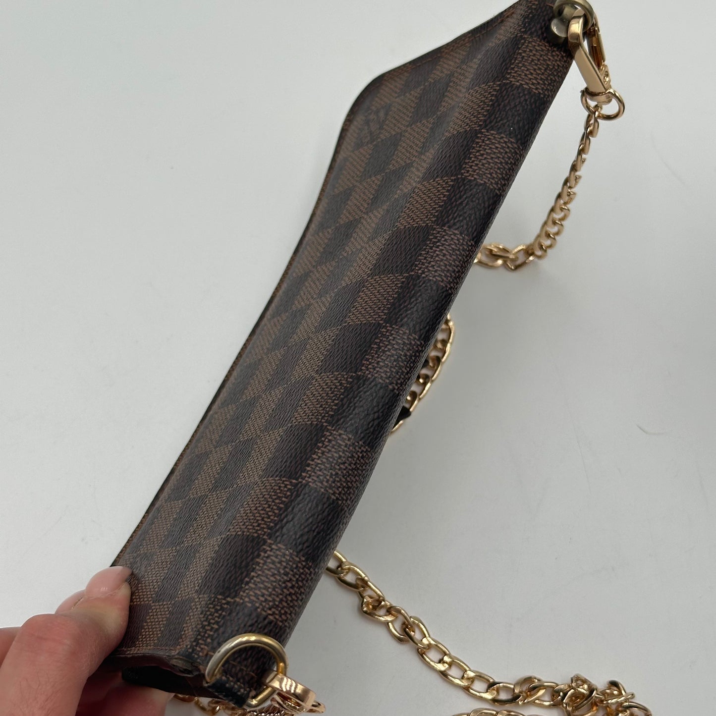 Authentic Louis Vuitton 2009 Damier Ebene Insolite Wallet Crossbody