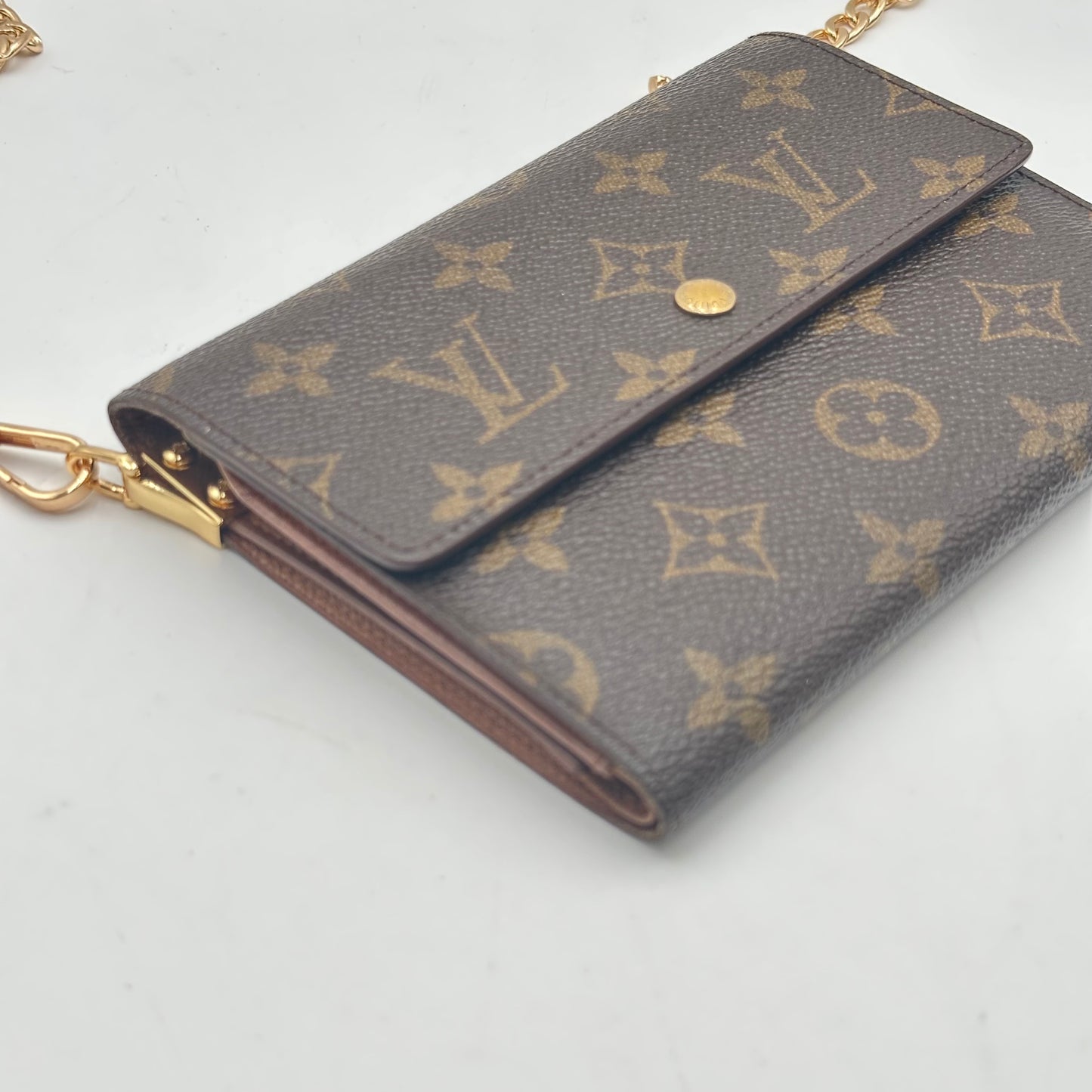Authentic Louis Vuitton 1994 Monogram Porte Monnaie Bilet Wallet Crossbody