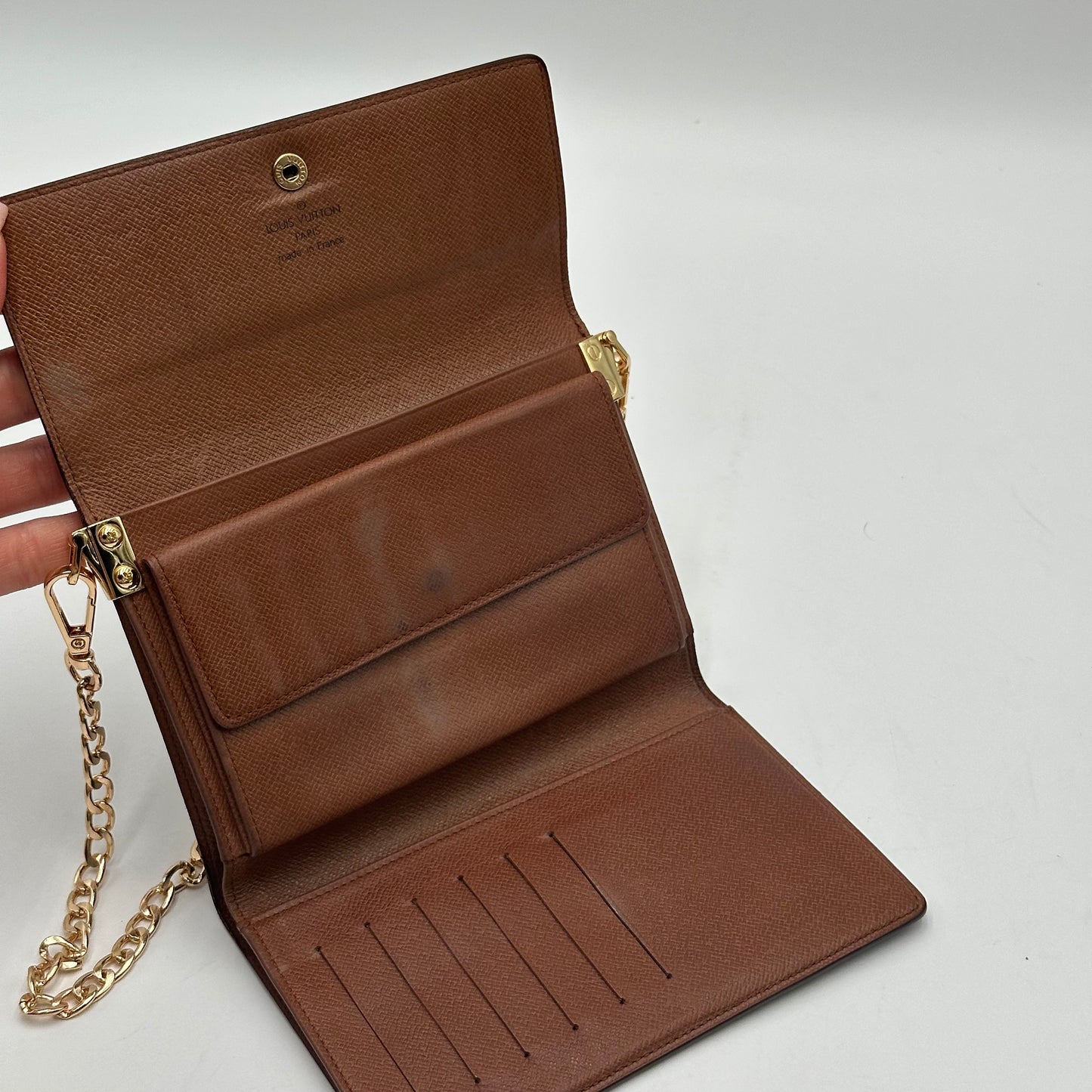 Authentic Louis Vuitton 1994 Monogram Porte Monnaie Bilet Wallet Crossbody