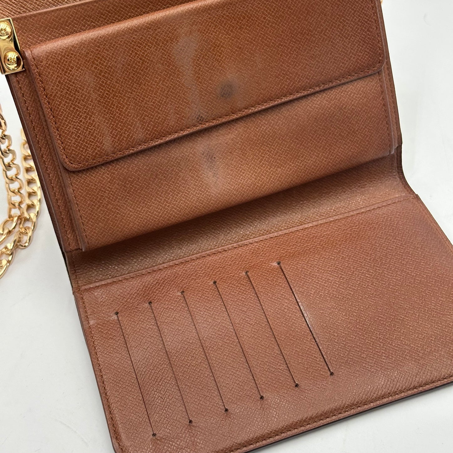 Authentic Louis Vuitton 1994 Monogram Porte Monnaie Bilet Wallet Crossbody