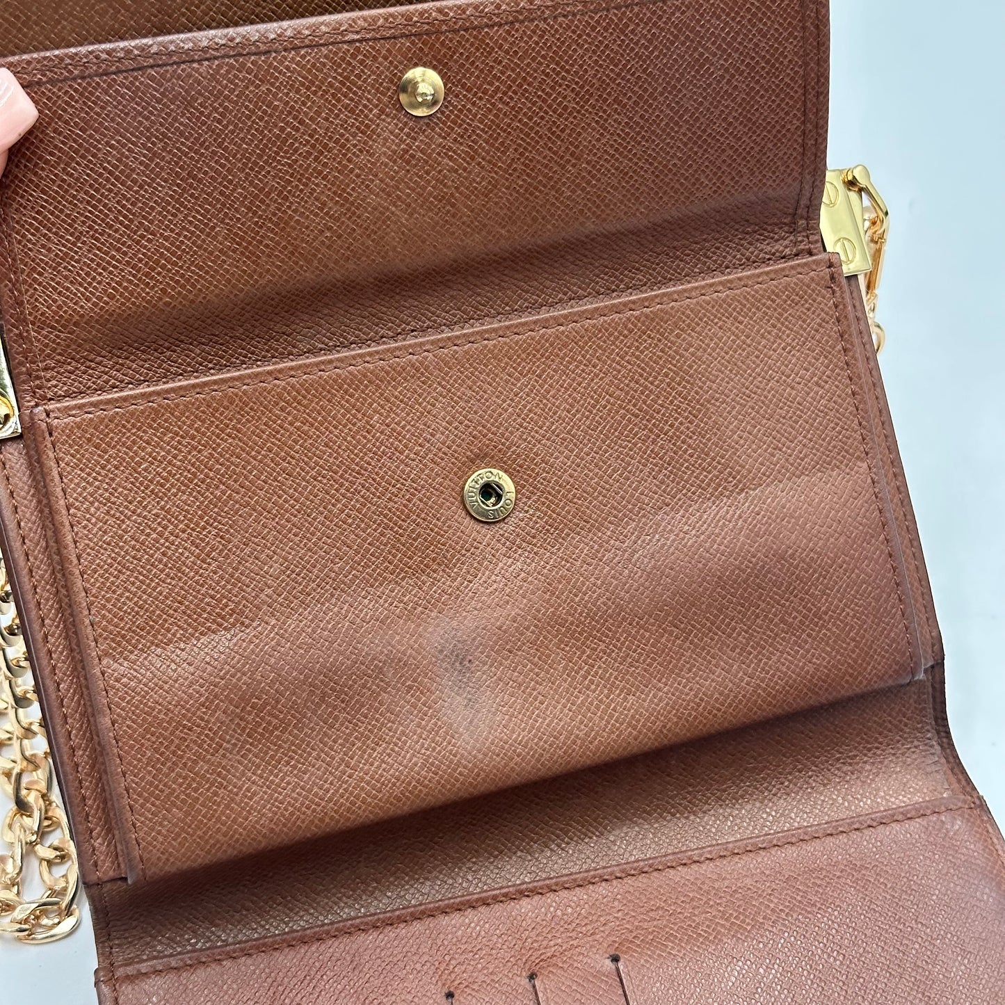 Authentic Louis Vuitton 1994 Monogram Porte Monnaie Bilet Wallet Crossbody