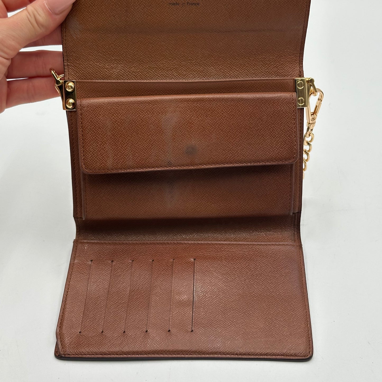 Authentic Louis Vuitton 1994 Monogram Porte Monnaie Bilet Wallet Crossbody