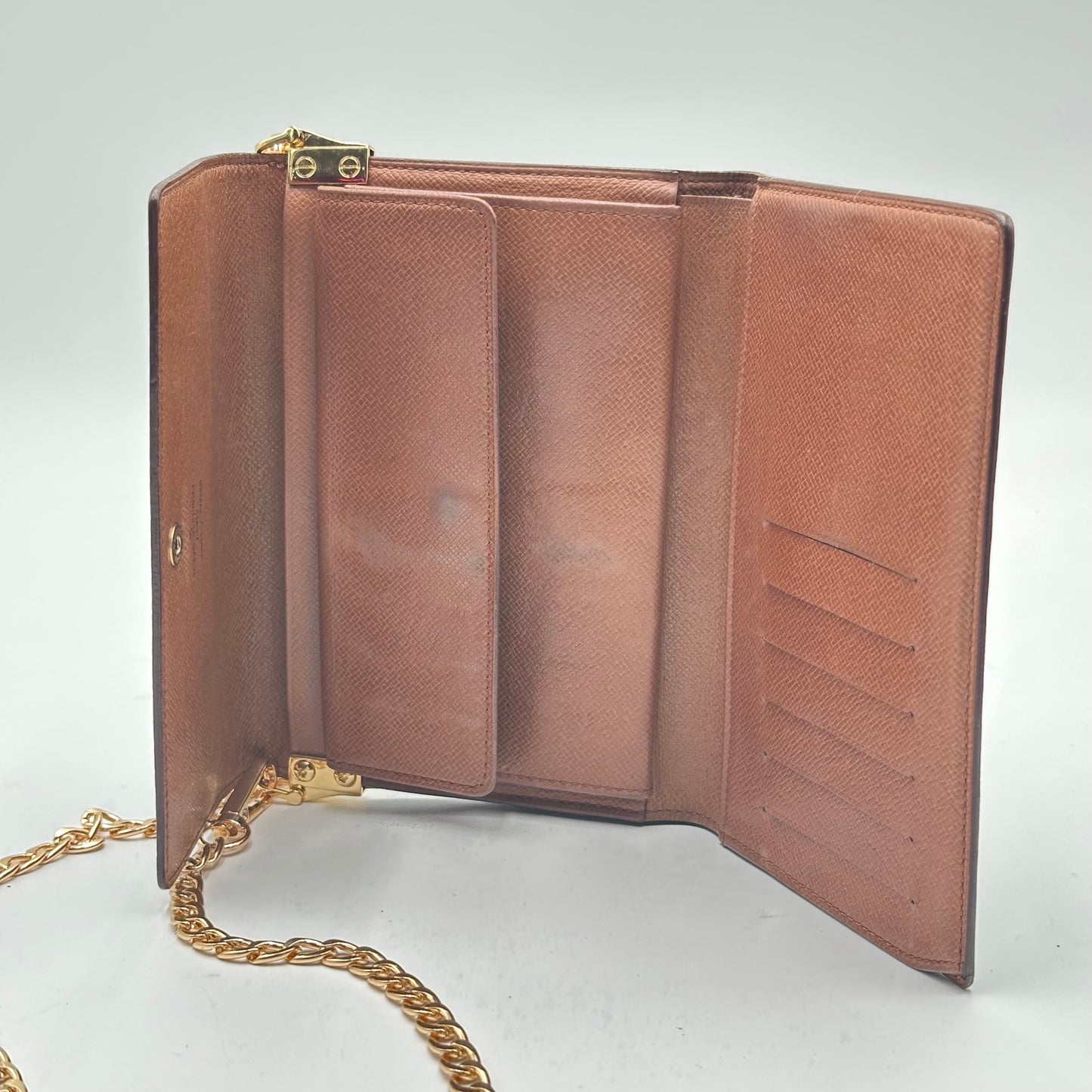 Authentic Louis Vuitton 1994 Monogram Porte Monnaie Bilet Wallet Crossbody