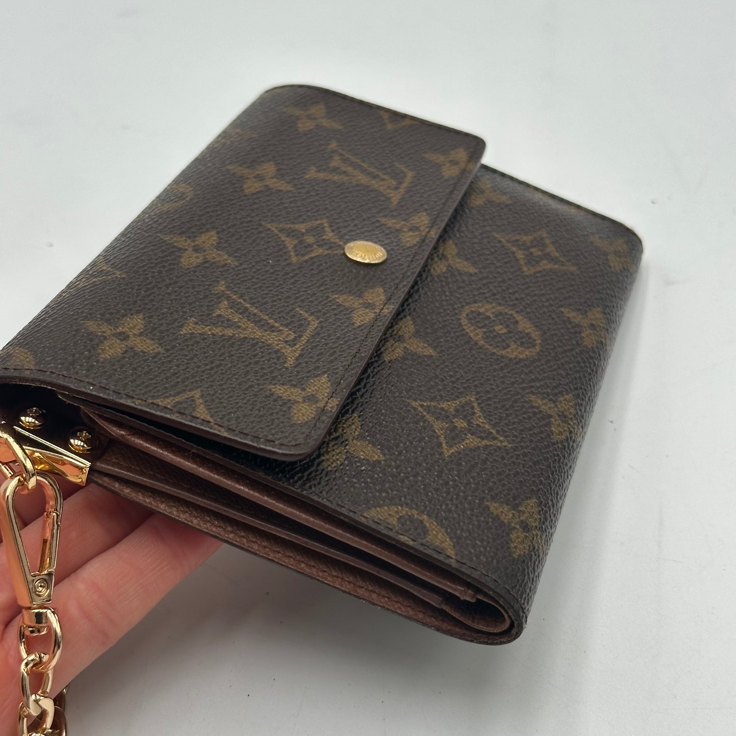 Authentic Louis Vuitton 1994 Monogram Porte Monnaie Bilet Wallet Crossbody