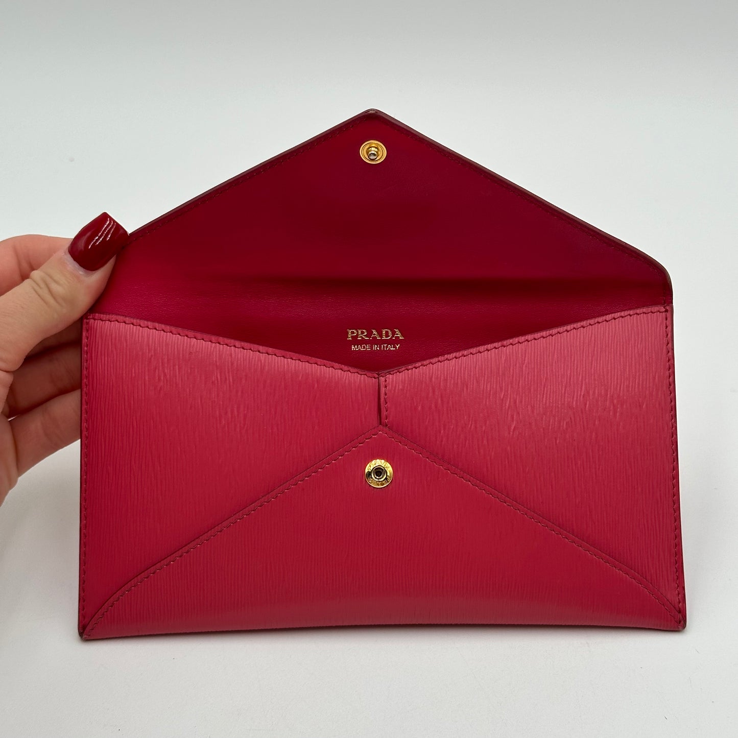 Authentic PRADA Fuchsia Envelope Wallet