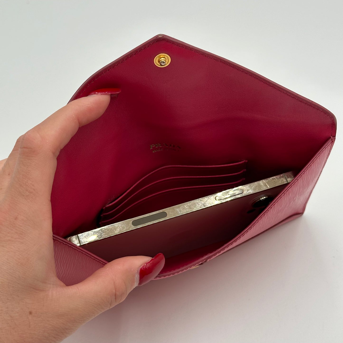 Authentic PRADA Fuchsia Envelope Wallet