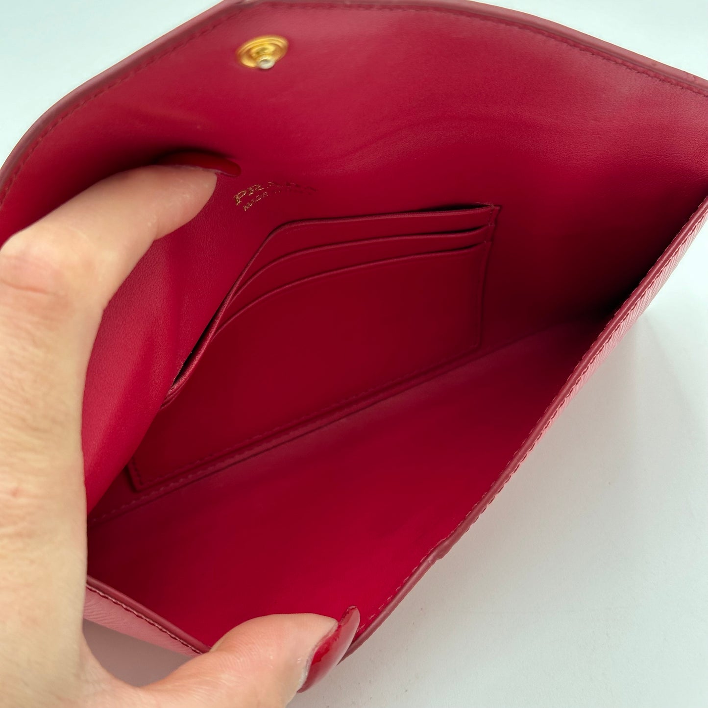 Authentic PRADA Fuchsia Envelope Wallet