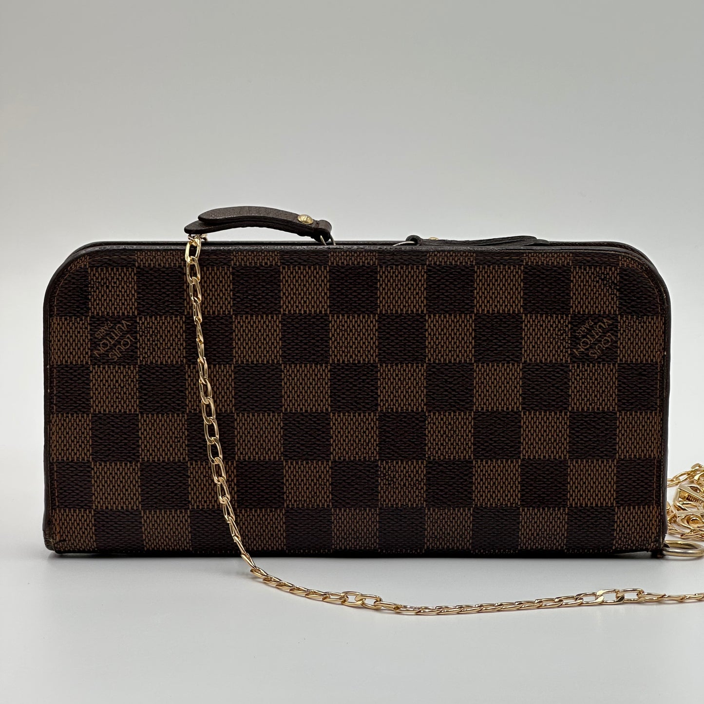 Authentic Louis Vuitton 2009 Damier Ebene Insolite Wallet Crossbody