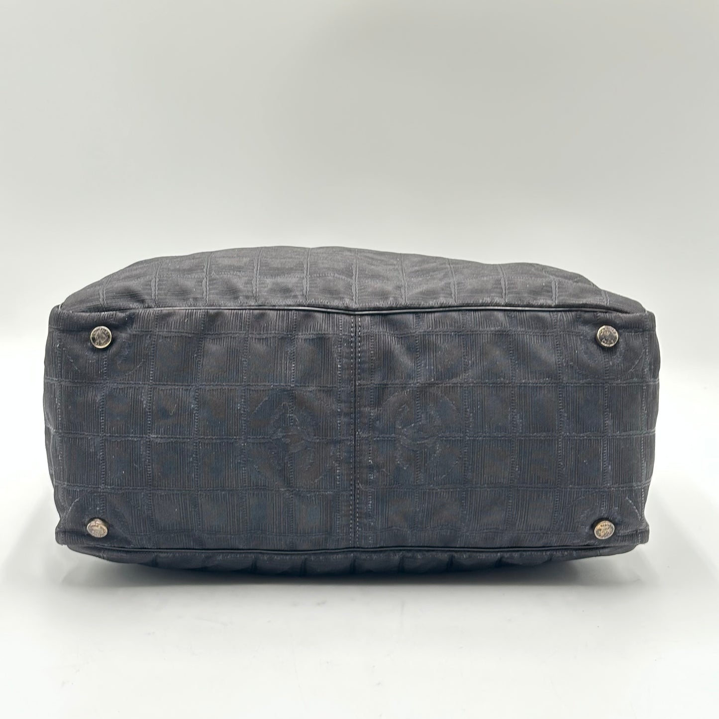 Authentic CHANEL Black Medium Travel Line Tote