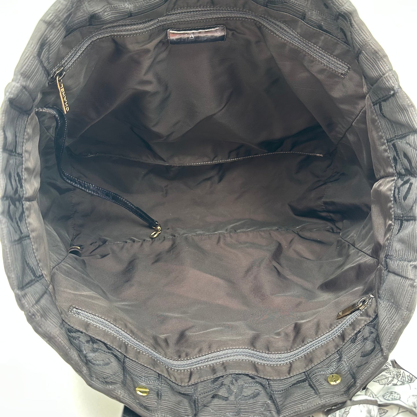 Authentic CHANEL Black Medium Travel Line Tote