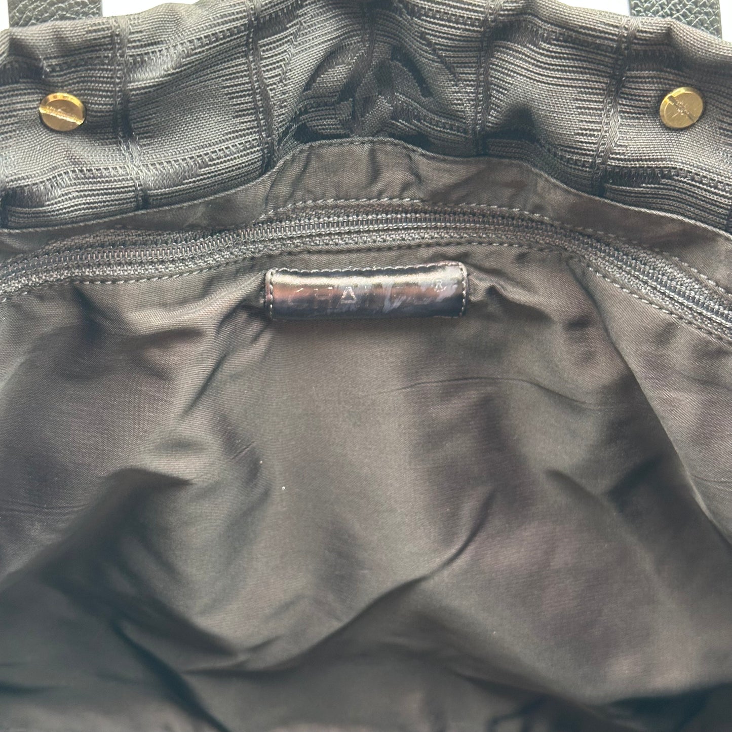 Authentic CHANEL Black Medium Travel Line Tote