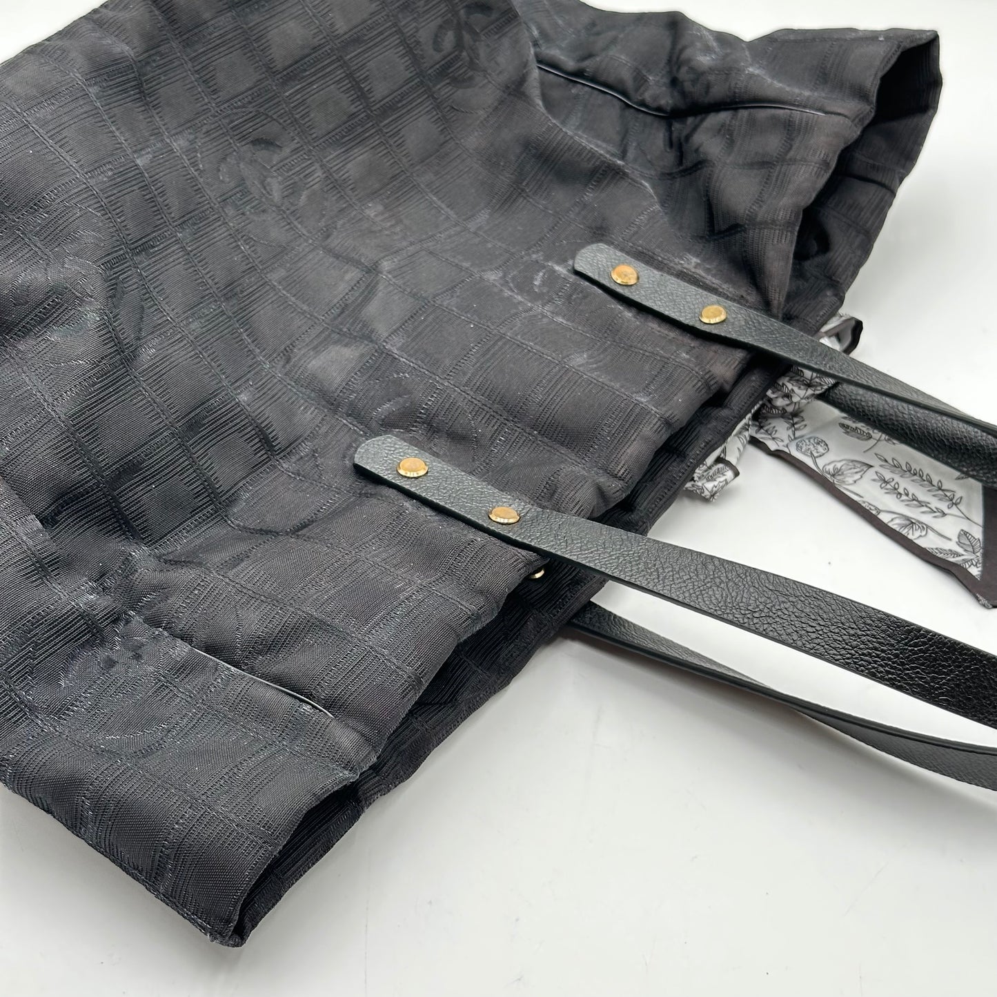 Authentic CHANEL Black Medium Travel Line Tote