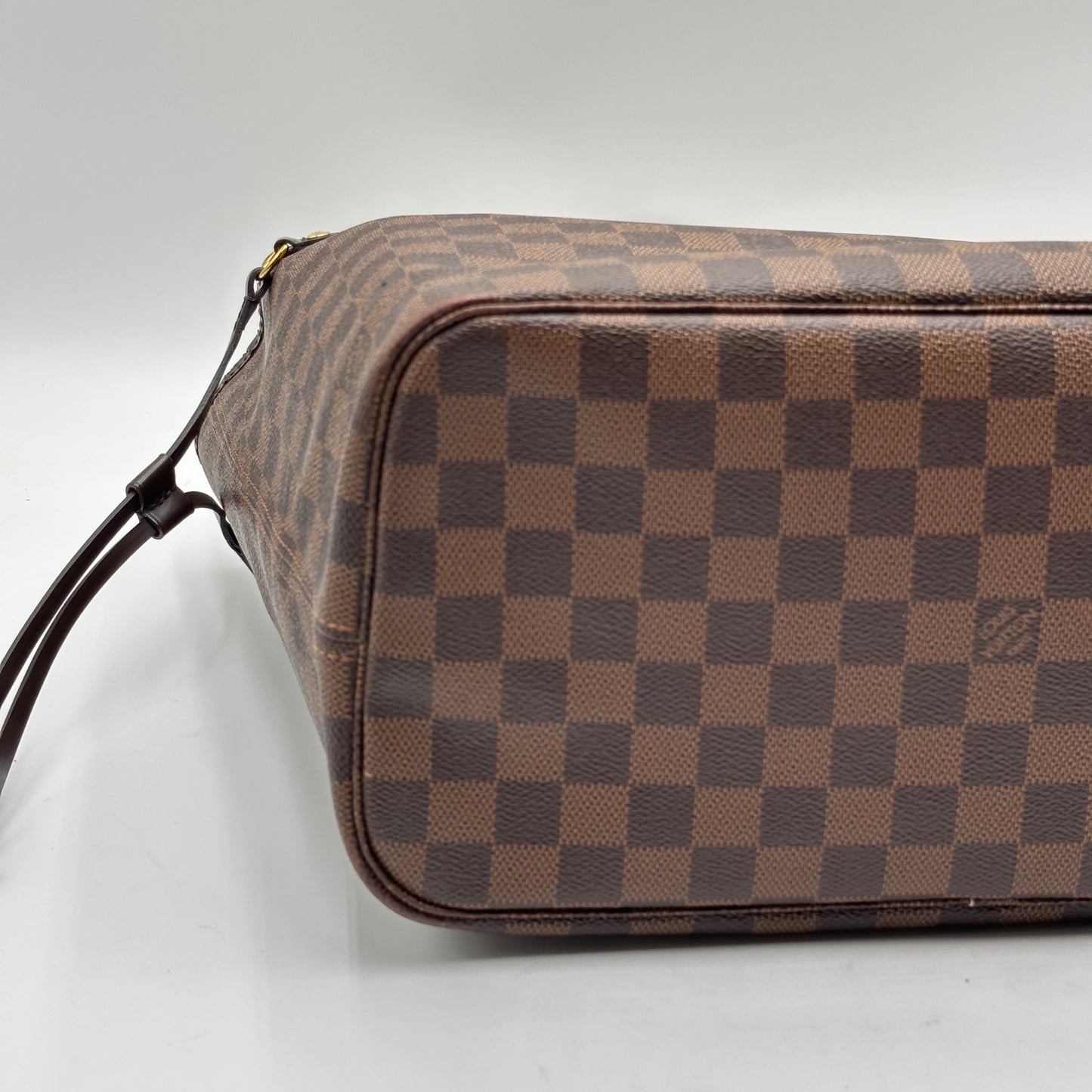 Authentic Louis Vuitton 2018 Damier Ebene Neverfull Rose Ballerine MM