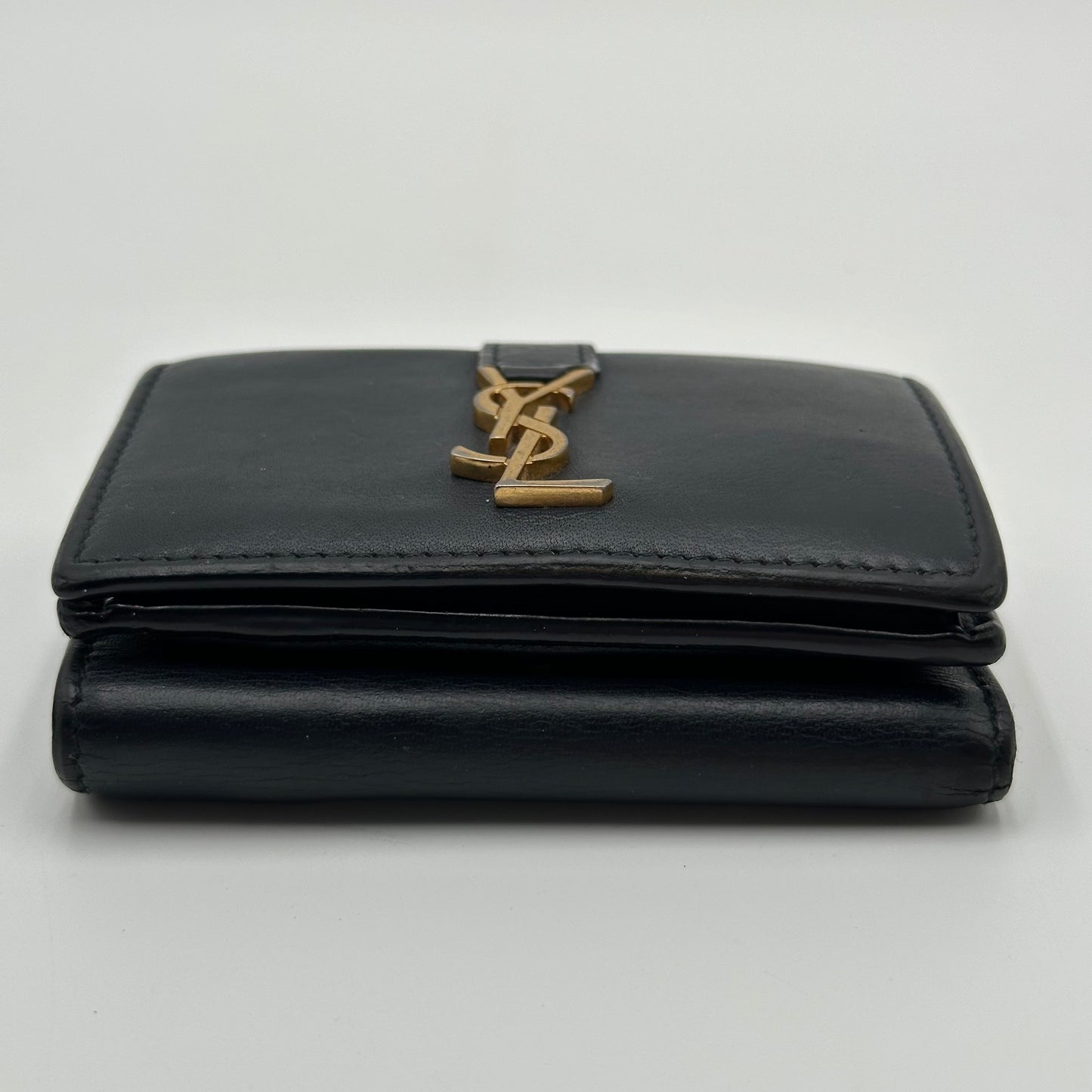 Authentic YSL Calfskin Compact Trifold Wallet