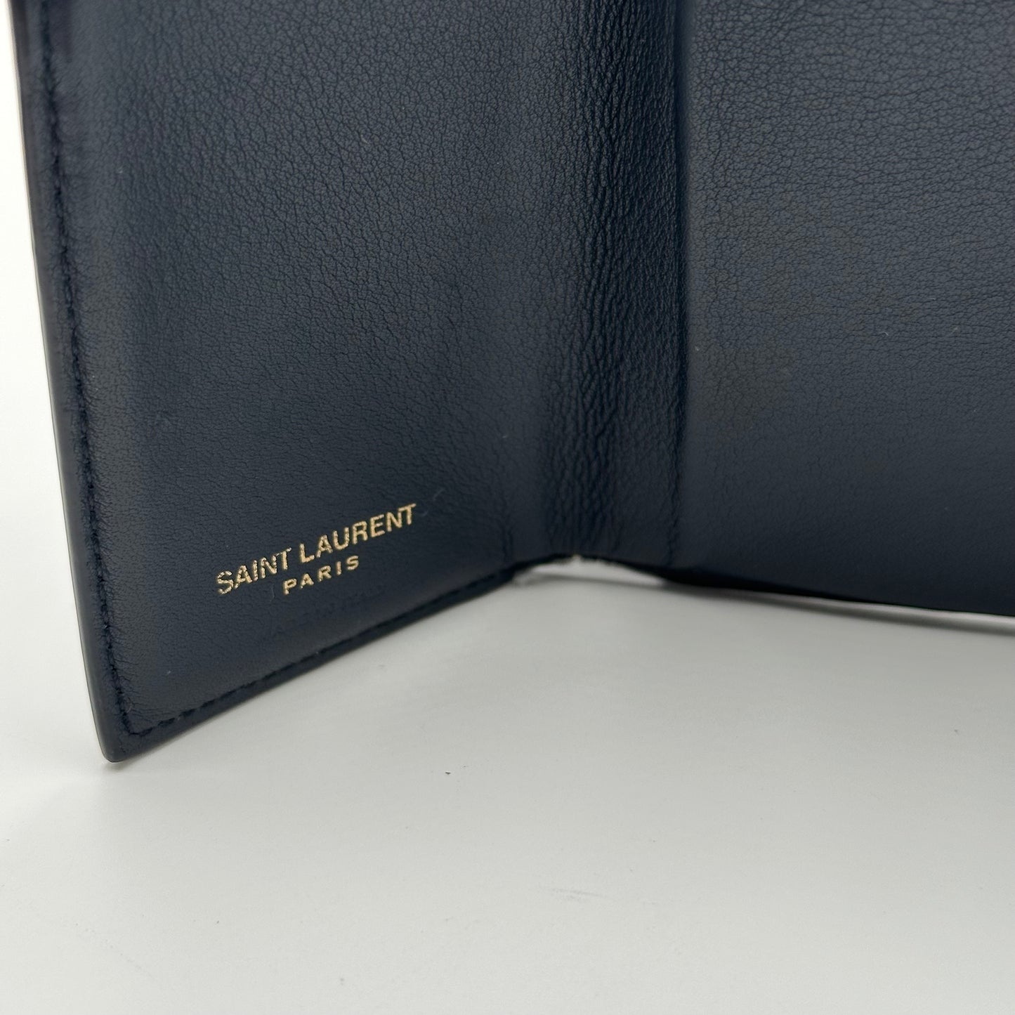 Authentic YSL Calfskin Compact Trifold Wallet