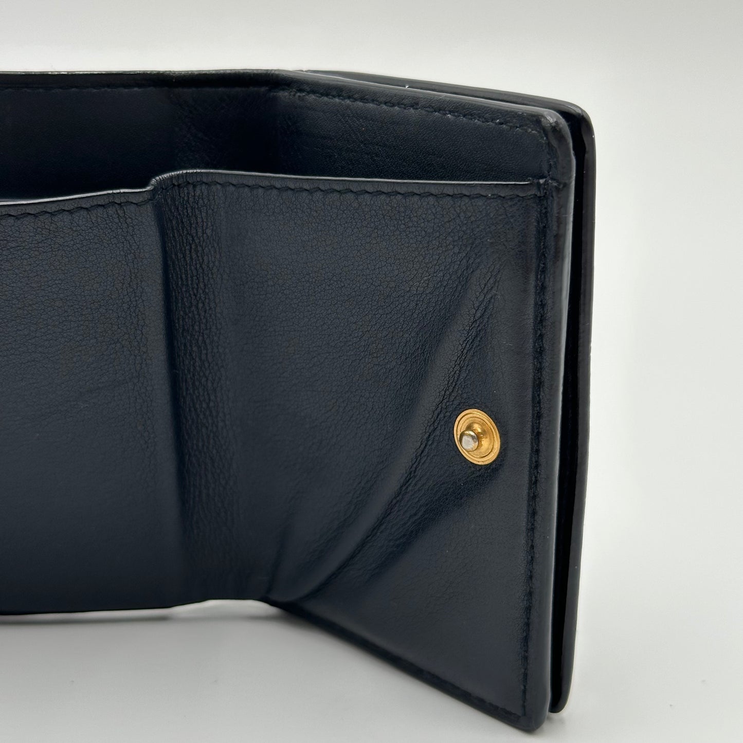 Authentic YSL Calfskin Compact Trifold Wallet