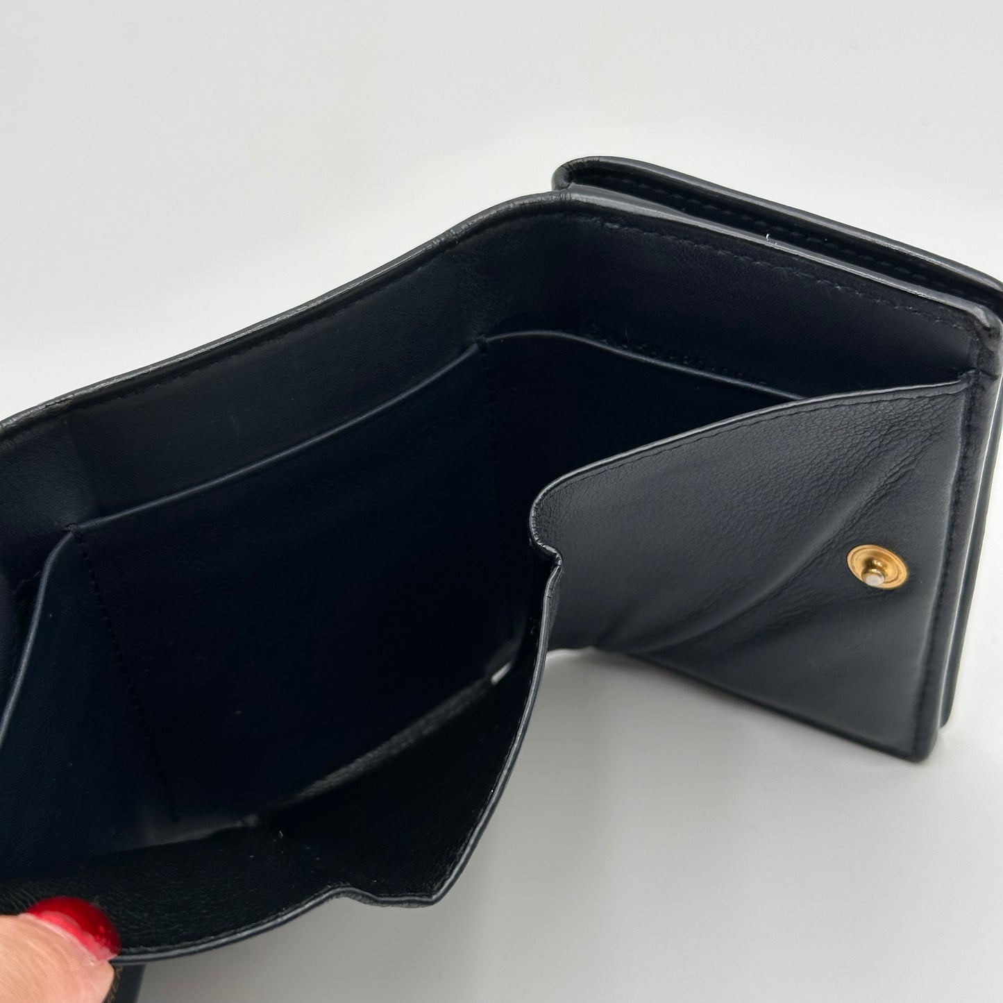 Authentic YSL Calfskin Compact Trifold Wallet