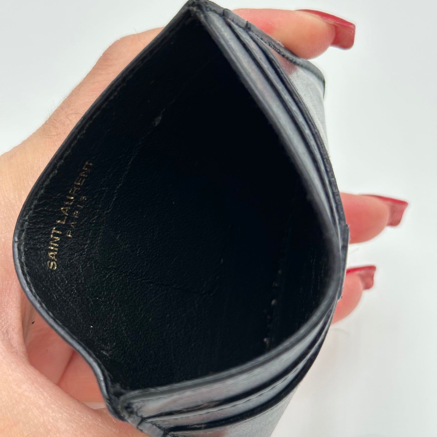 Authentic YSL Calfskin Cardholder Wallet