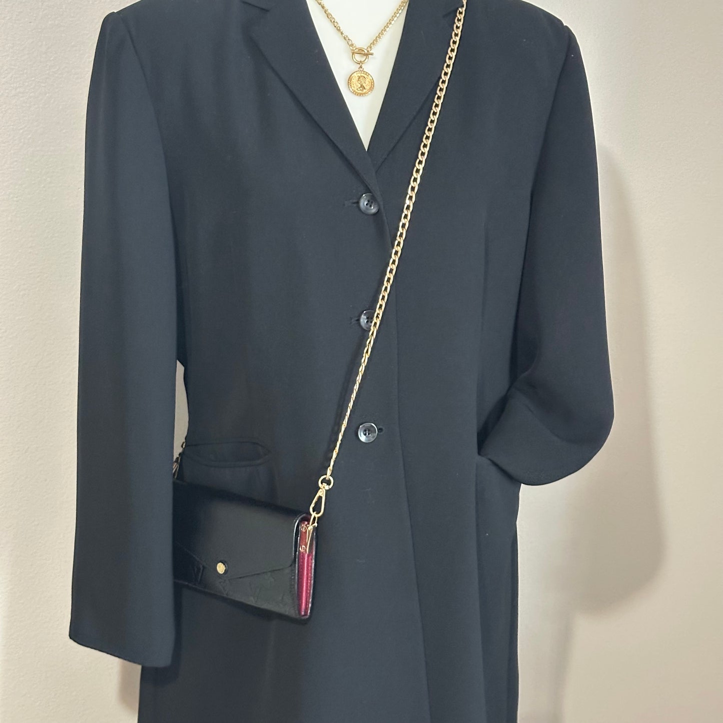 Authentic Louis Vuitton 2018 Empreinte Black Sarah Wallet Crossbody