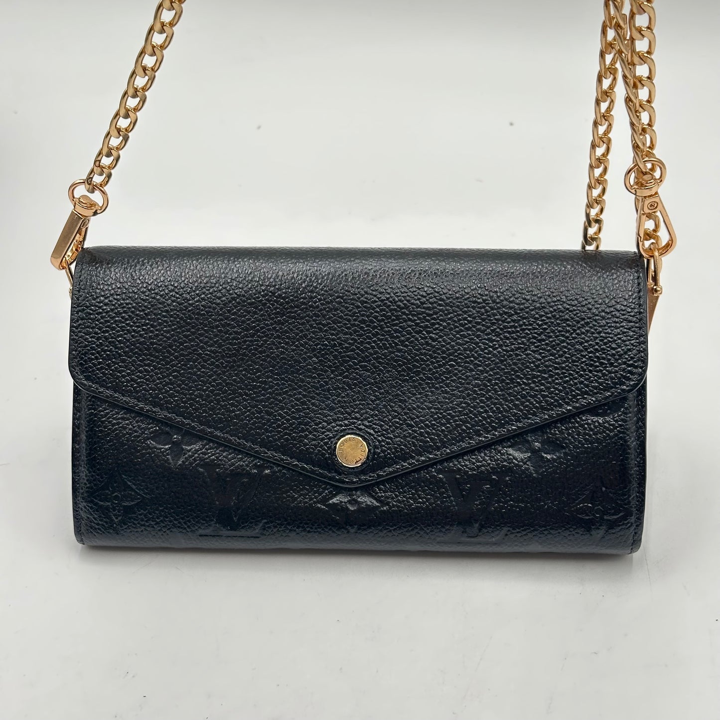 Authentic Louis Vuitton 2018 Empreinte Black Sarah Wallet Crossbody