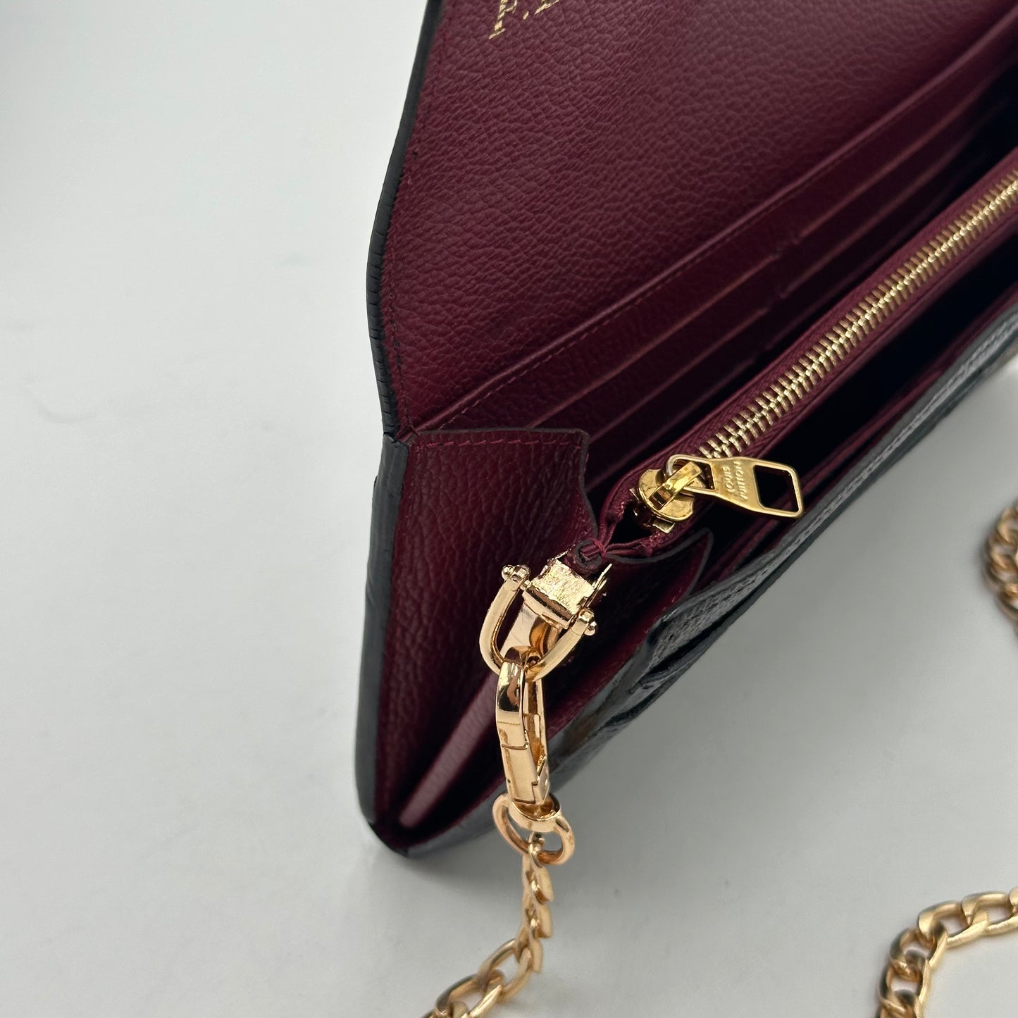 Authentic Louis Vuitton 2018 Empreinte Black Sarah Wallet Crossbody