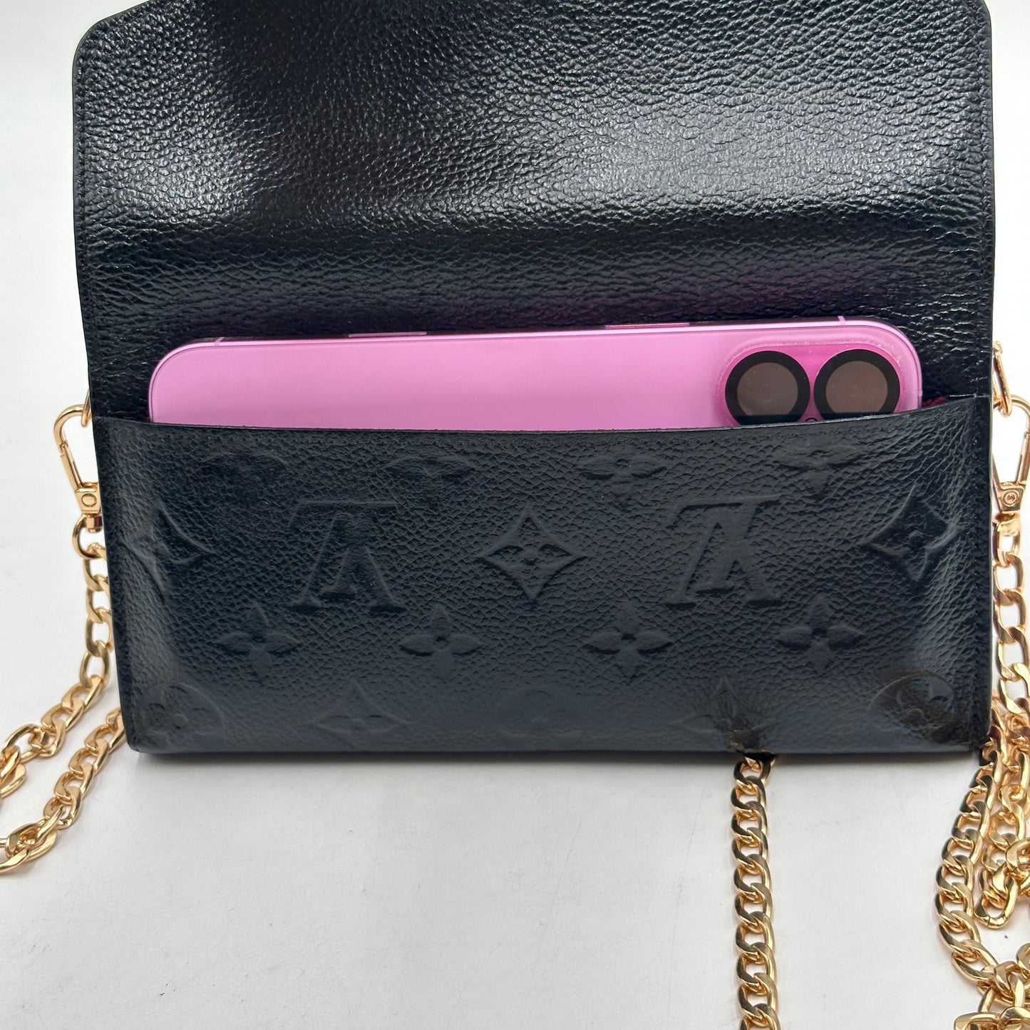 Authentic Louis Vuitton 2018 Empreinte Black Sarah Wallet Crossbody