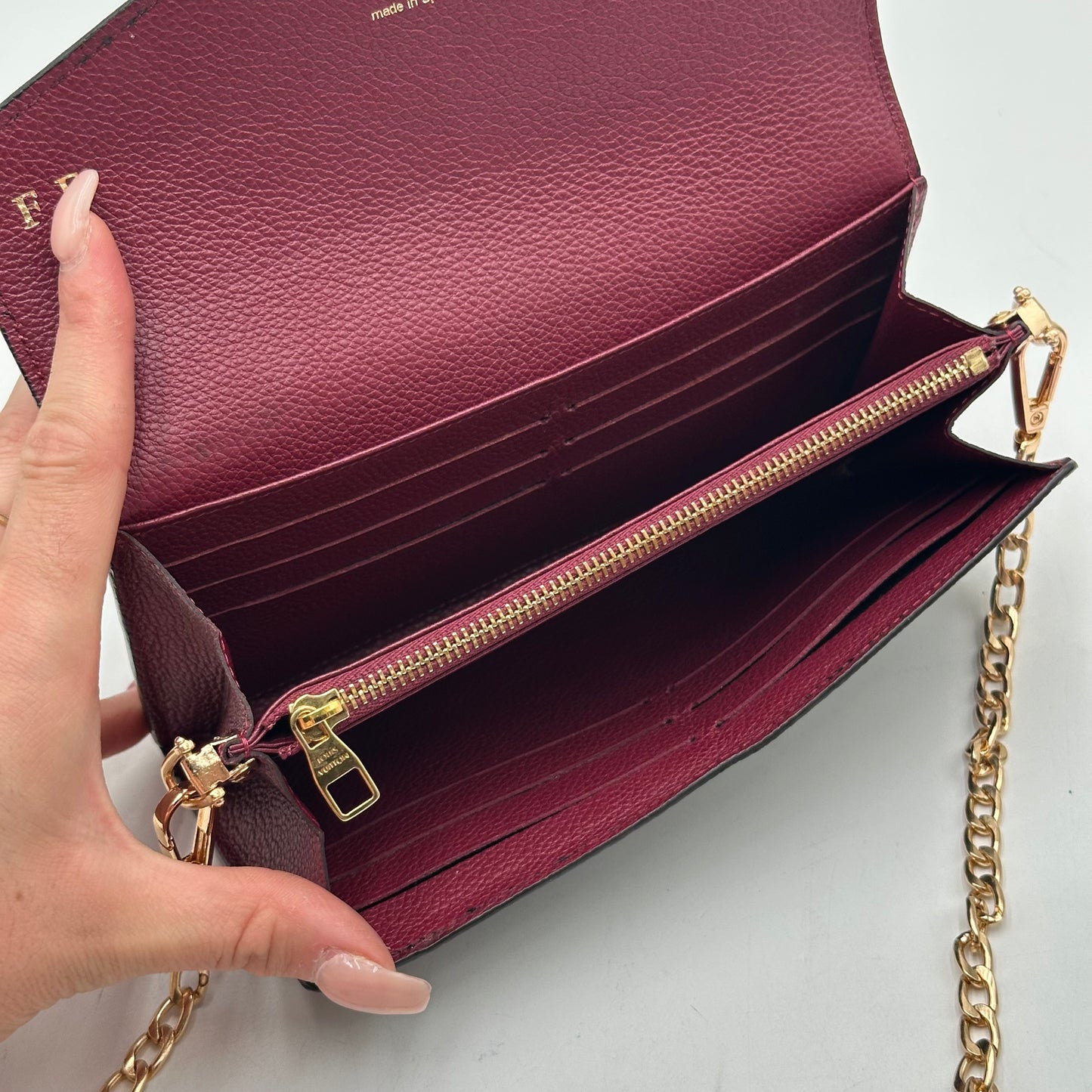 Authentic Louis Vuitton 2018 Empreinte Black Sarah Wallet Crossbody