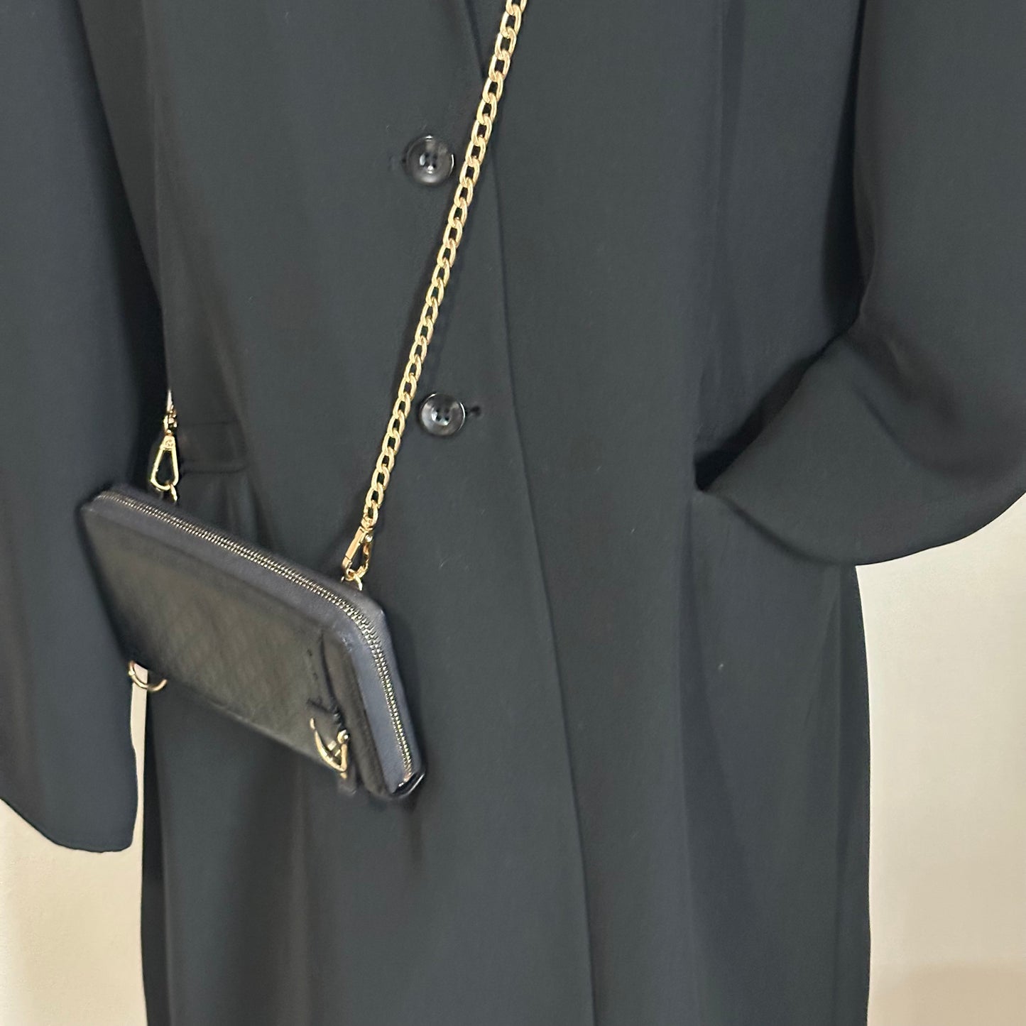 Authentic GUCCI Black Microguccisima Full Zipper Wallet Crossbody