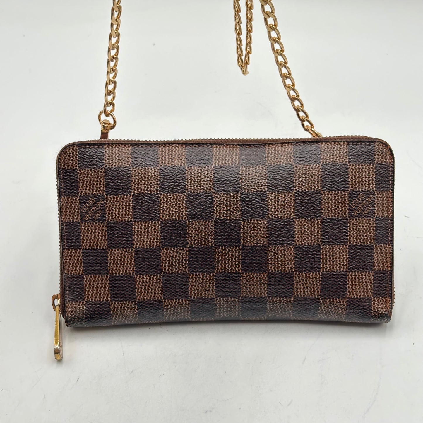 Authentic Louis Vuitton 2011 Damier Ebene Organizer Wallet Crossbody