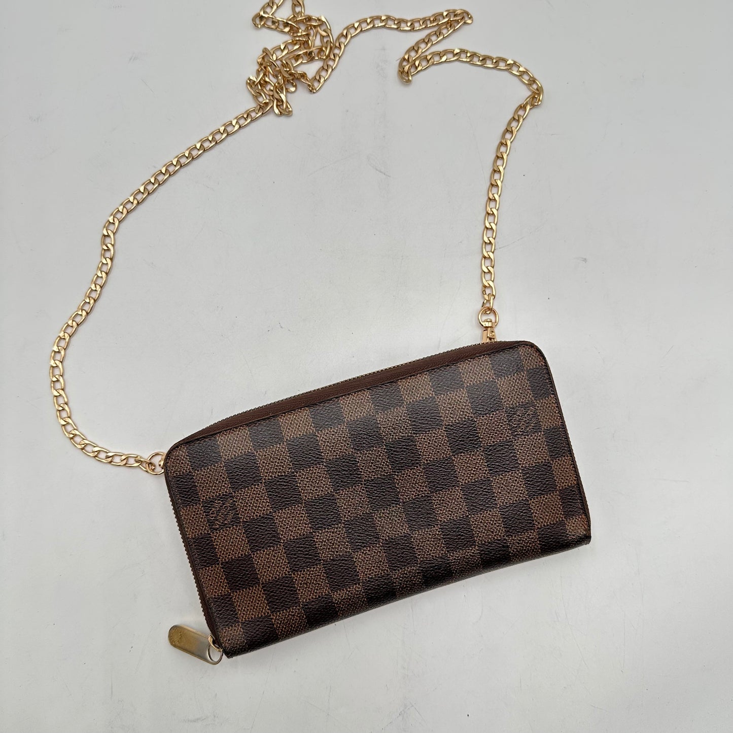 Authentic Louis Vuitton 2011 Damier Ebene Organizer Wallet Crossbody