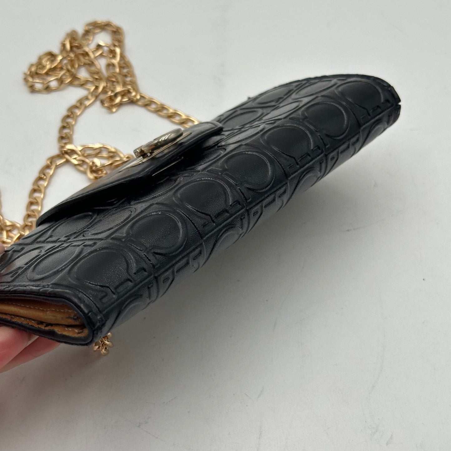 Authentic Authentic Ferragamo Black Snaplock Wallet Crossbody