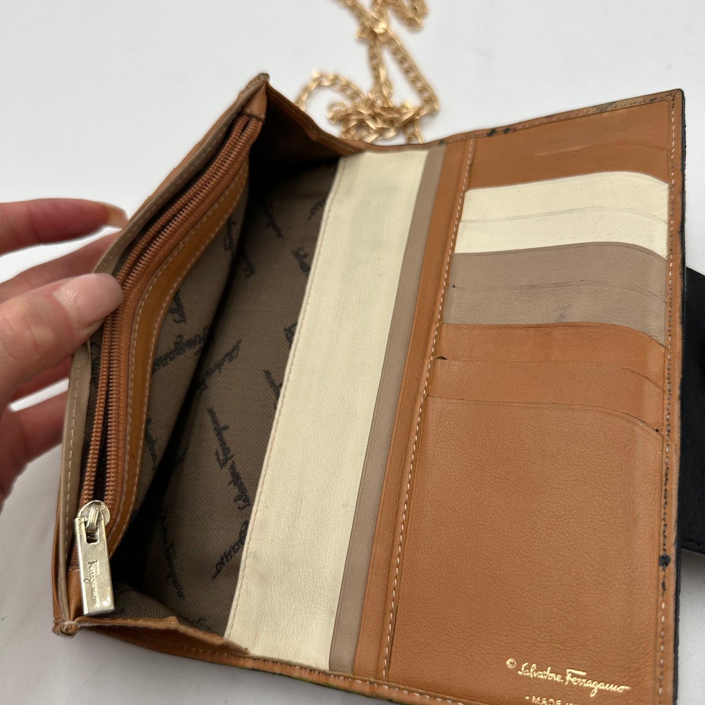 Authentic Authentic Ferragamo Black Snaplock Wallet Crossbody