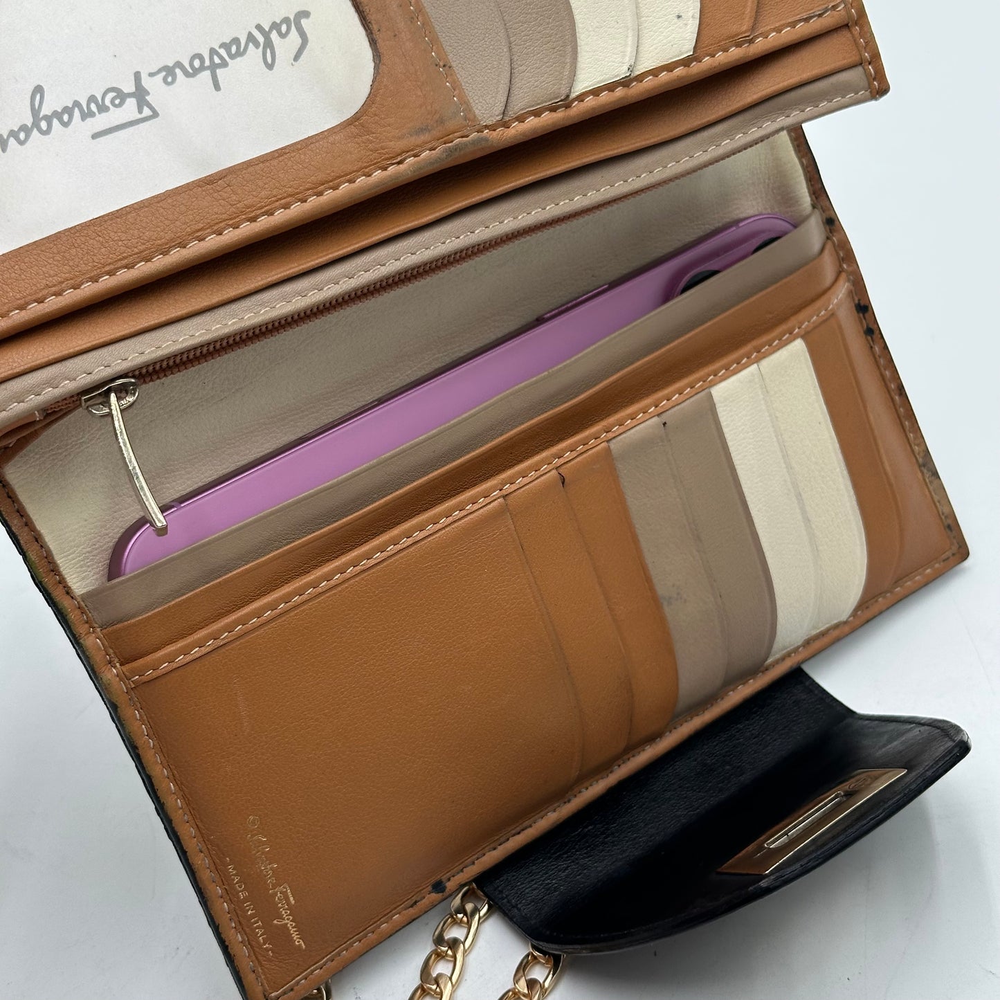 Authentic Authentic Ferragamo Black Snaplock Wallet Crossbody