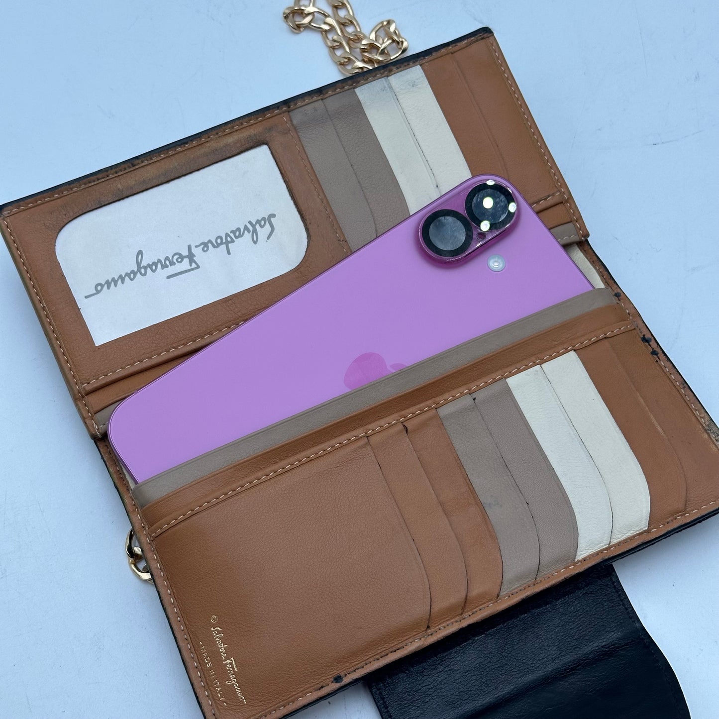 Authentic Authentic Ferragamo Black Snaplock Wallet Crossbody